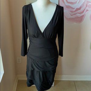 Bisou Bisou V neck dress. Bisou Bisou party dress. Womens dress size 10